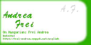 andrea frei business card